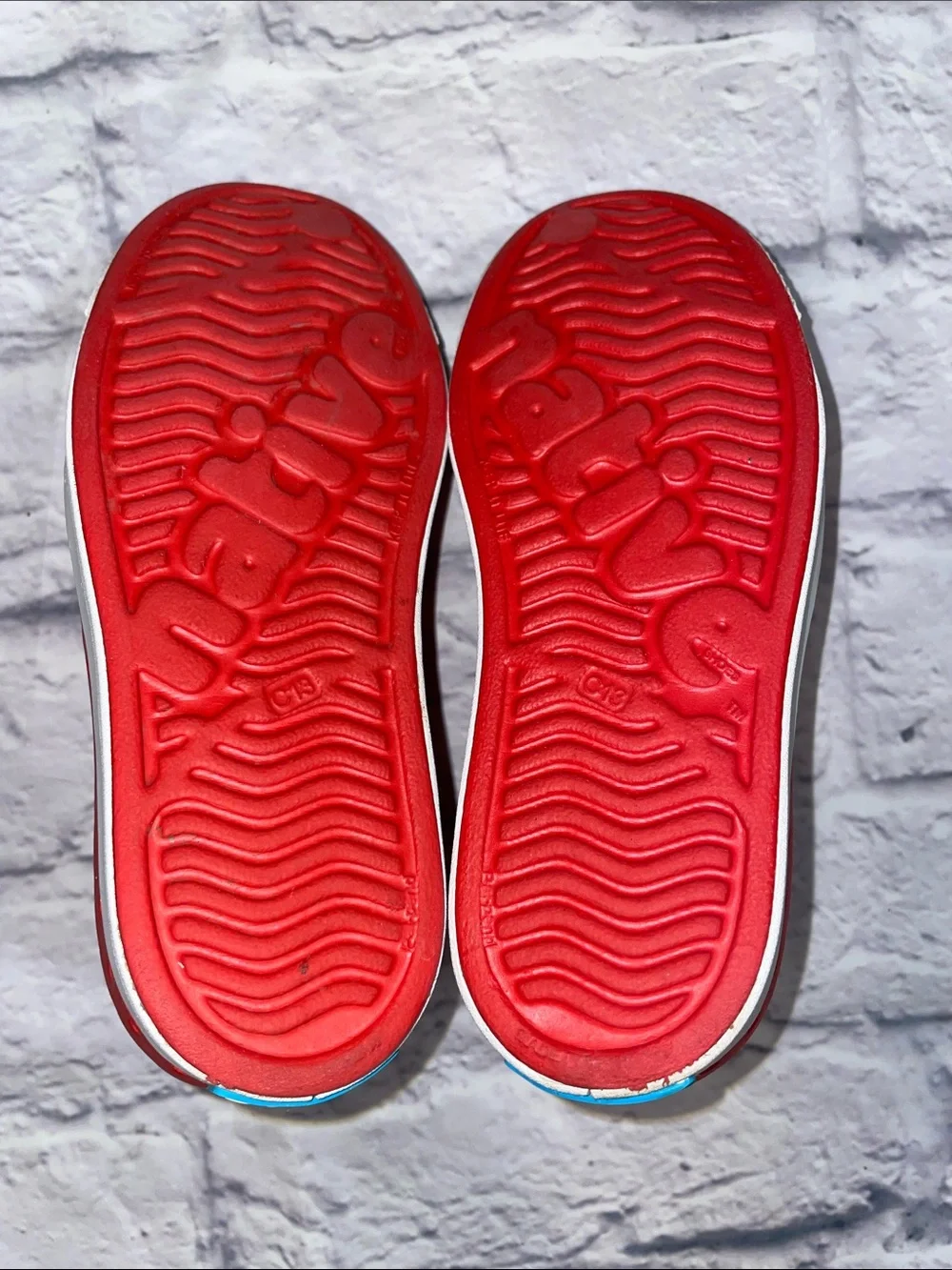 Native Shoes Jefferson Red and White size 13